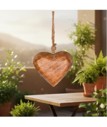 Colgante Corazón Romántico de Madera para Decoración del Hogar, Accesorio Decorativo Ideal para Regalo Especial