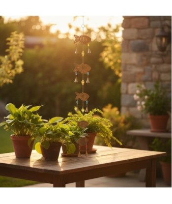 Colgante Decorativo de Peces para Hogar, Arte de Pared Estilo India, Adorno de Metal para Sala, Dormitorio, Regalo