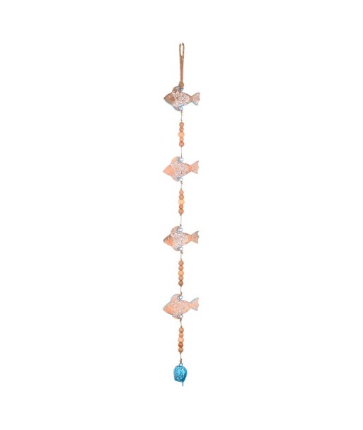 Colgante Decorativo de Peces en Madera, Estilo Étnico, Ideal para Decoración de Pared, Hogar y Oficina, 80 cm