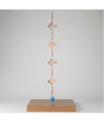 Colgante Decorativo de Peces en Madera, Estilo Étnico, Ideal para Decoración de Pared, Hogar y Oficina, 80 cm