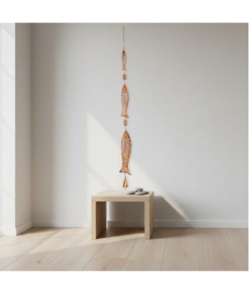 Colgante Decorativo de Peces de Madera Hecho a Mano, Diseño Estilo India, Ideal para Decoración del Hogar