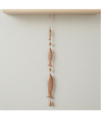 Colgante Decorativo de Peces de Madera Hecho a Mano, Diseño Estilo India, Ideal para Decoración del Hogar