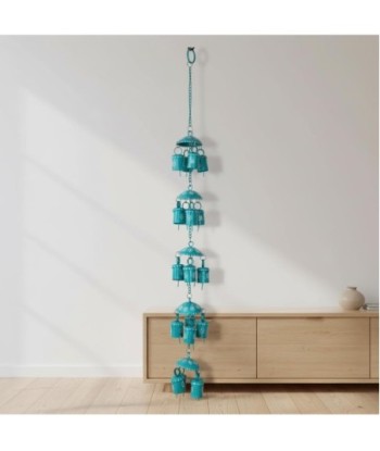 Decoración Colgante Móvil de Campanas Estilo India, Ideal para Jardines y Hogares, Sonido Relajante y Diseño