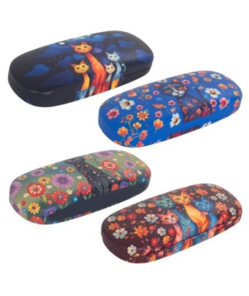 Estuche para Gafas con Diseño de Gato, Set de 4, Ideal para Regalo, Protección y Estilo, Accesorio Moderno y