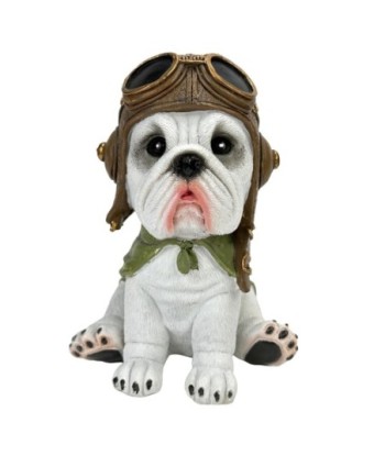 Figura de Perro Piloto Decorativa en Resina para Hogar, Adorno de Mascota Ideal para Amantes de los Animales