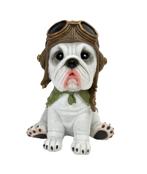 Figura de Perro Piloto Decorativa en Resina para Hogar, Adorno de Mascota Ideal para Amantes de los Animales