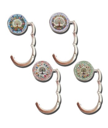 Colgador de Bolsos Árbol de la Vida, Gancho Plegable Portátil, Soporte para Mesa, Diseño Elegante y Duradero,