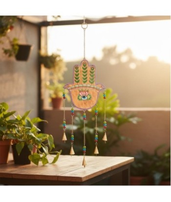 Colgante Decorativo Móvil Mano de Fátima para Hogar, Amuleto de Protección y Buena Suerte, Decoración Estilo