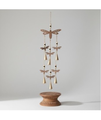 Móvil de Libélulas Decorativo para Interiores - Colgante de Madera Estilo Étnico - Decoración Hogar y Jardín