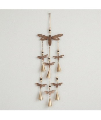 Móvil de Libélulas Decorativo para Interiores - Colgante de Madera Estilo Étnico - Decoración Hogar y Jardín