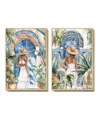 Cuadro Decorativo Mujer Arte Moderno para Pared, Juego de 2, Ideal para Sala de Estar, Dormitorio, Oficina, Regalo