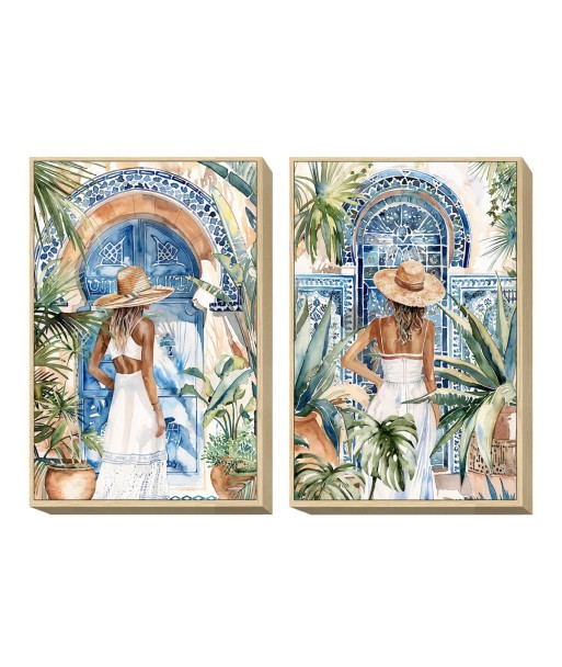 Cuadro Decorativo Mujer Arte Moderno para Pared, Juego de 2, Ideal para Sala de Estar, Dormitorio, Oficina, Regalo