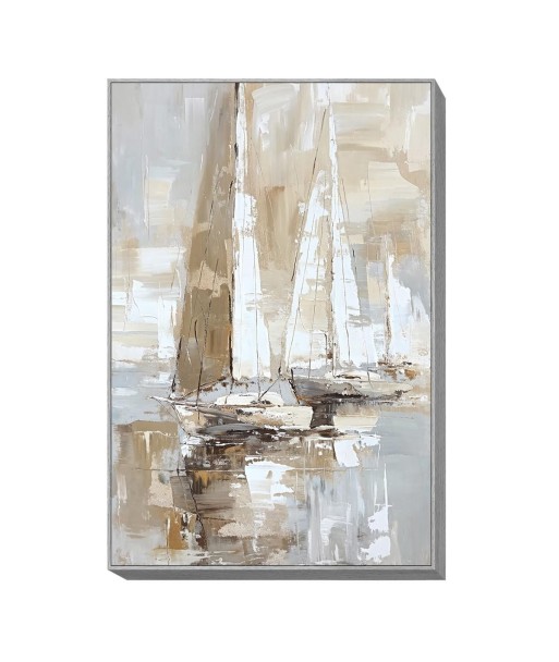 Cuadro Decorativo Barcos en el Mar, Arte Náutico para Pared, Pintura Moderna, Decoración Hogar, Regalo Perfecto