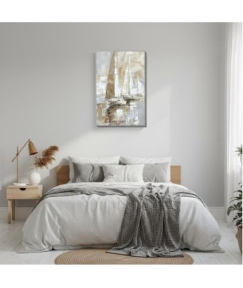 Cuadro Decorativo Barcos en el Mar, Arte Náutico para Pared, Pintura Moderna, Decoración Hogar, Regalo Perfecto