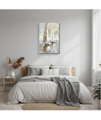 Cuadro Decorativo Barcos en el Mar, Arte Náutico para Pared, Pintura Moderna, Decoración Hogar, Regalo Perfecto