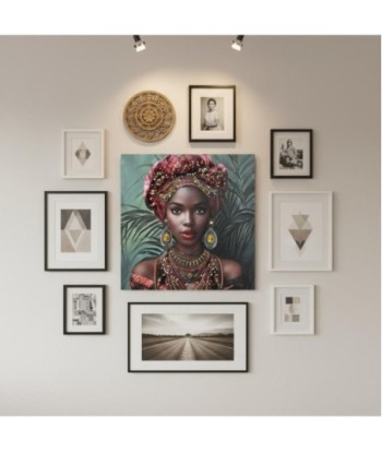 Cuadro Decorativo Mujer Africana Arte Moderno Lienzo Pintura Decoración Pared Hogar Sala Oficina Regalo Original