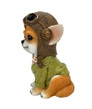 Figura de Perro Piloto Decorativa en Resina para Hogar, Regalo Original y Adorno Bohemio