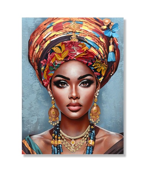 Cuadro Decorativo Mujer Africana Arte Etnico para Pared - Ideal para Sala de Estar, Oficina o Dormitorio - Decoración