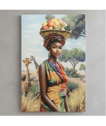 Cuadro Decorativo Mujer Africana Arte Étnico Moderno para Pared, Lienzo Impreso, Decoración Hogar, Salón, Dormitorio