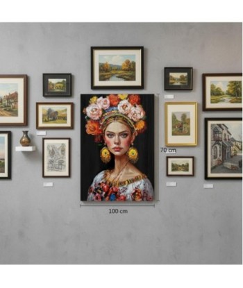 Cuadro Decorativo Mujer Contemporáneo para Pared, Arte Moderno para Salón, Dormitorio, Oficina, Decoración Interior