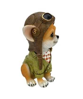 Figura de Perro Piloto Decorativa en Resina para Hogar, Regalo Original y Adorno Bohemio