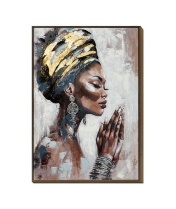 Cuadro Decorativo Mujer Africana Arte Étnico Pintura Moderna para Pared Decoración Hogar