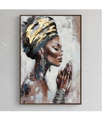 Cuadro Decorativo Mujer Africana Arte Étnico Pintura Moderna para Pared Decoración Hogar
