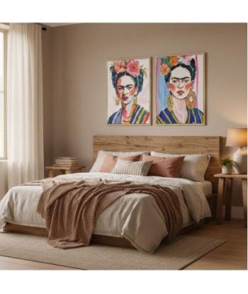 Cuadro Decorativo Mujer con Flores, Set de 2, Arte Moderno para Hogar, Decoración Pared, Diseño Contemporáneo