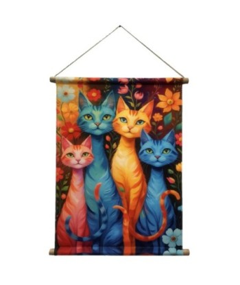 Arte de Pared Gato Enrollable - Decoración Moderna para Hogar - Lienzo Impreso de Alta Calidad - Regalo Ideal