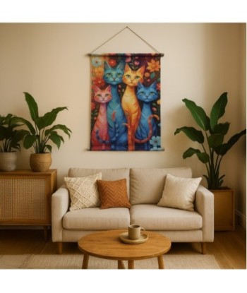 Arte de Pared Gato Enrollable - Decoración Moderna para Hogar - Lienzo Impreso de Alta Calidad - Regalo Ideal