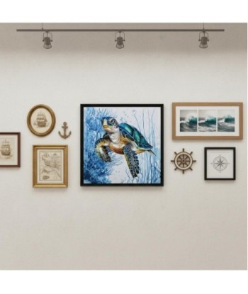 Cuadro Decorativo Tortuga Marina, Arte de Pared Estilo Marino para Hogar, Decoración Acuática, Lienzo Impreso