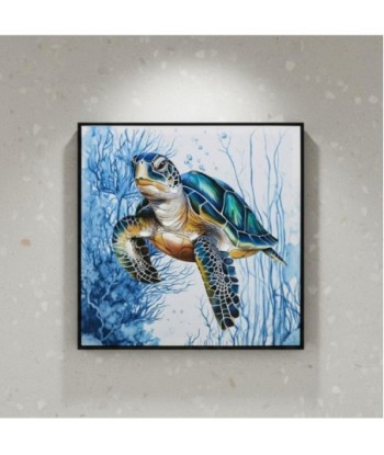Cuadro Decorativo Tortuga Marina, Arte de Pared Estilo Marino para Hogar, Decoración Acuática, Lienzo Impreso