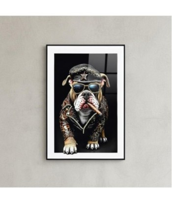 Cuadro Decorativo Perro Impreso en Lienzo - Arte Moderno para Pared - Ideal para Salón, Dormitorio, Oficina -