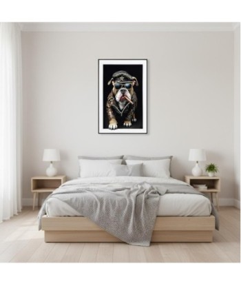 Cuadro Decorativo Perro Impreso en Lienzo - Arte Moderno para Pared - Ideal para Salón, Dormitorio, Oficina -