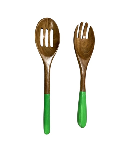 Set de Cuchara y Tenedor de Madera de Acacia para Cocina, Ideal para Servir Ensaladas y Platos, Diseño Ergonómico