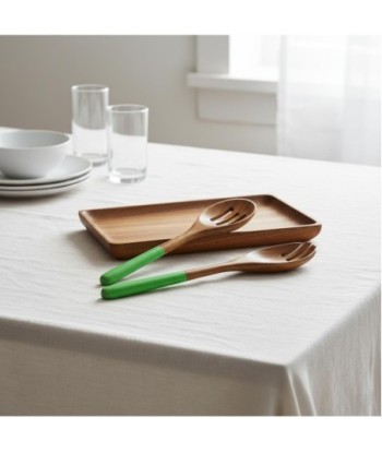 Set de Cuchara y Tenedor de Madera de Acacia para Cocina, Ideal para Servir Ensaladas y Platos, Diseño Ergonómico