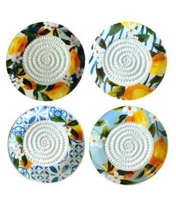 Plato Rallador de Limones Cerámico 4 Unidades - Ideal para Cocina, Decoración y Regalos Originales