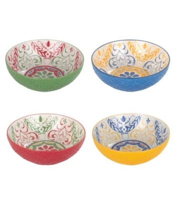 Cuenco Decorativo de Porcelana Diseño Bohemio, Ideal para Comedor, Cocina, Sala de Estar, Decoración Moderna