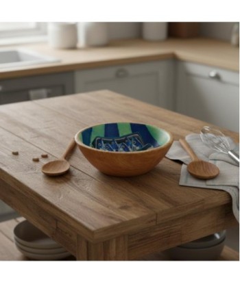 Cuenco Decorativo de Madera con Diseño de Sardinas para Cocina y Hogar, Ideal para Servir, Decorar y Organizar
