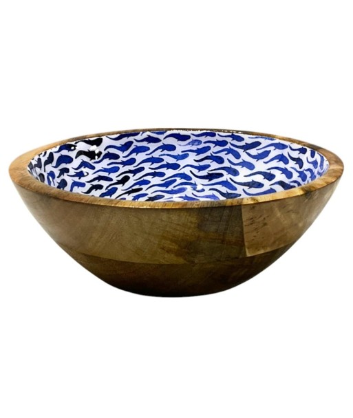 Cuenco Decorativo para Peces de Madera Mango, Ideal para Cocina, Estilo Marinero, Accesorio Decoración Hogar,