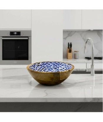 Cuenco Decorativo para Peces de Madera Mango, Ideal para Cocina, Estilo Marinero, Accesorio Decoración Hogar,