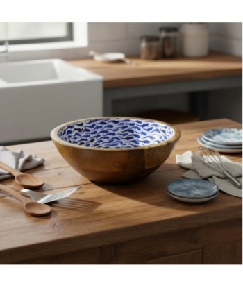 Cuenco Decorativo para Peces de Madera Mango, Ideal para Cocina, Estilo Marinero, Accesorio Decoración Hogar,