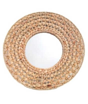Espejo Decorativo Redondo 45cm Diseño Natural para Pared, Ideal para Salón, Dormitorio, Baño, Estilo Moderno