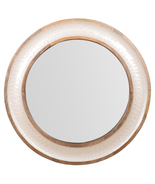 Espejo Decorativo Redondo de Nacar para Pared, Diseño Moderno, Ideal para Sala, Dormitorio, Baño, 78cm, Decoración