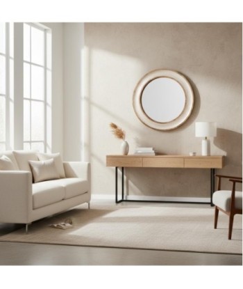 Espejo Decorativo Redondo de Nacar para Pared, Diseño Moderno, Ideal para Sala, Dormitorio, Baño, 78cm, Decoración