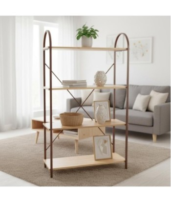 Estantería Moderna de Almacenamiento para Hogar, Oficina, MDF y Metal, Diseño Contemporáneo, Resistente y Versátil Estantería Moderna de Almacenamiento para Hogar, Oficina, MDF y Metal, Diseño Contemporáneo, Resistente y Versátil