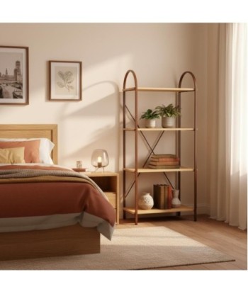 Estantería Moderna de Almacenamiento para Hogar, Oficina, MDF y Metal, Diseño Contemporáneo, Resistente y Versátil Estantería Moderna de Almacenamiento para Hogar, Oficina, MDF y Metal, Diseño Contemporáneo, Resistente y Versátil