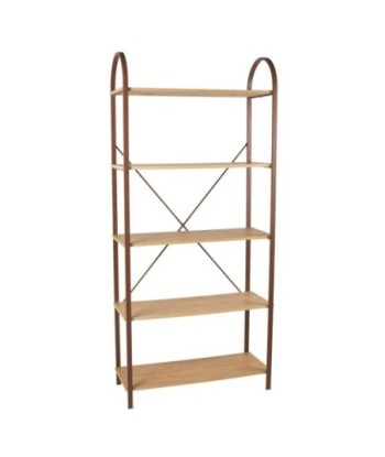 Estantería Moderna de MDF y Metal para Almacenamiento y Decoración, Estantería Auxiliar para Hogar y Oficina