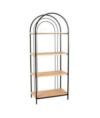 Estantería Moderna de MDF y Metal para Almacenamiento, Mueble Auxiliar para Hogar, Oficina, Decoración Contemporánea