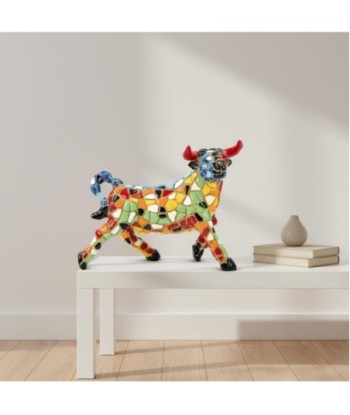 Figura Decorativa Toro Pop Art, Escultura de Animales, Arte Moderno para Hogar, Estilo Contemporáneo, Regalo